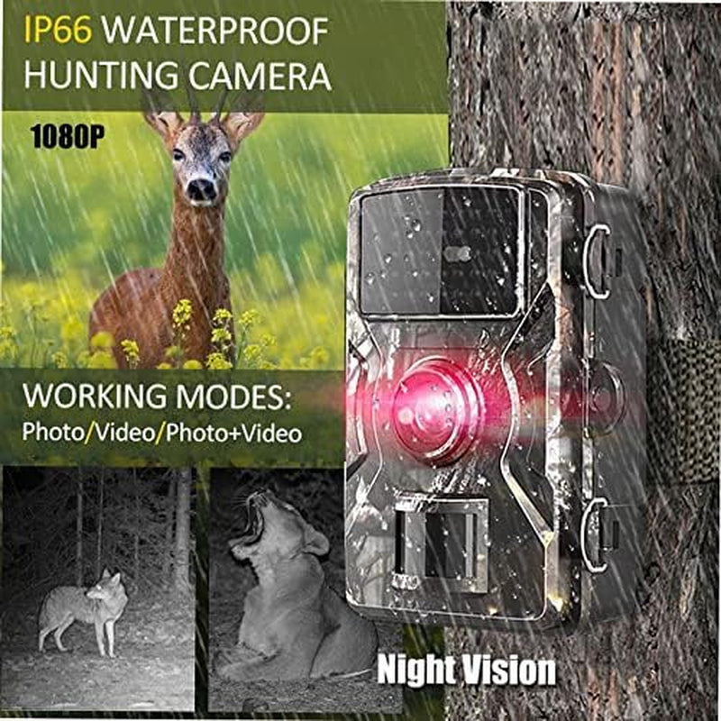 16MP 1080P Wildlife Trail and Game Camera Motion Activated Security Camera IP66 Waterproof Outdoor Infrared Scouting Camera Camera