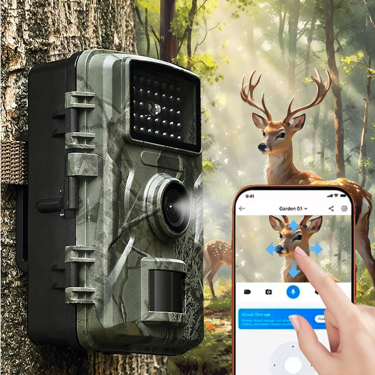 Trail Camera, 1080P Mini Game Camera with Night Vision 0.8S Trigger Time | Motion Activated 130°Wide-Angle, Waterproof Trail Cam 2.0” HD TFT Screen,Hunting Camera for Outdoor Wildlife Monitoring