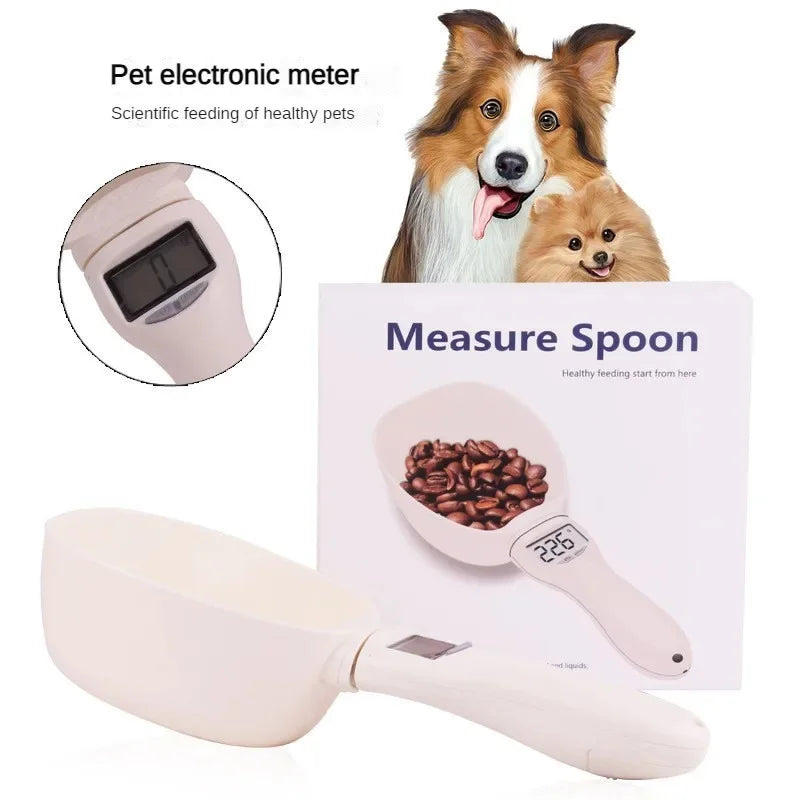 Pet Food Measuring Scoop Electronic Dog Cat Food Measuring Cup Digital Spoon Scale Kitchen Food Scale with LED Display